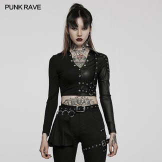 Punk rave Double trap pullover top