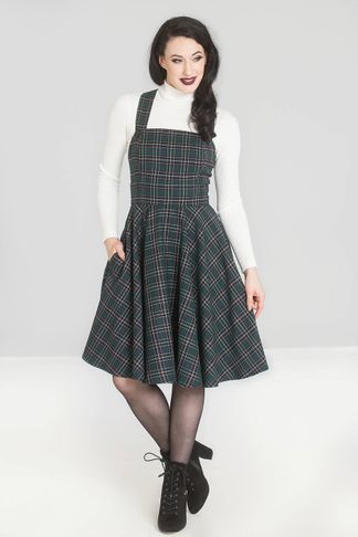 Peebles pinafore jurk Groen)