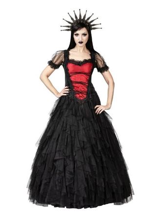 Sinister 1188  Midnight longdress black/bordeaux