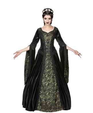 Sinister 1224 Autumn victorian longdress  black/olive