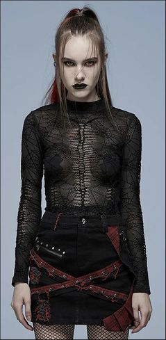 Spiderweb top punk rave