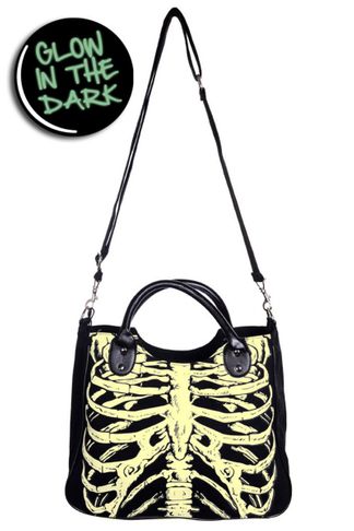 Glow in the dark skeleton schoudertas banned