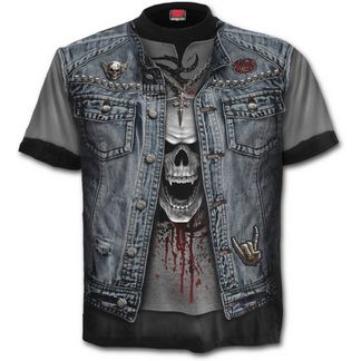 THRASH METAL - Allover T-Shirt Black - Spiral