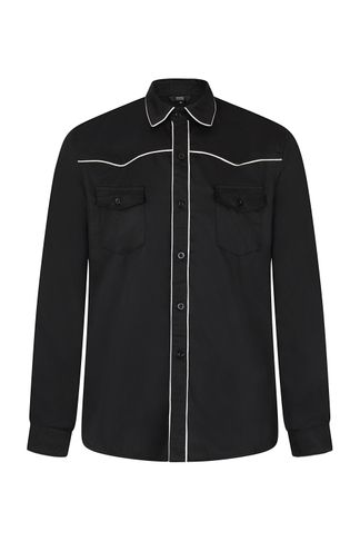 Rockabilly heren shirt zwart