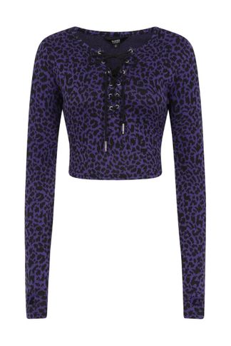 Tabitha jumper purple leopard banned