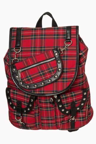 Banned Yamy schotseruit backpack rood