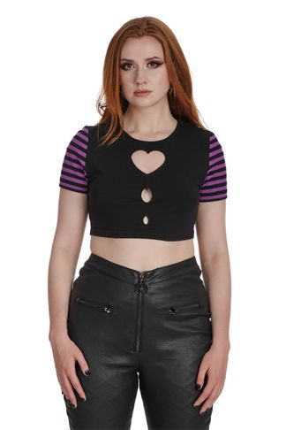 Banned aiko cut out top