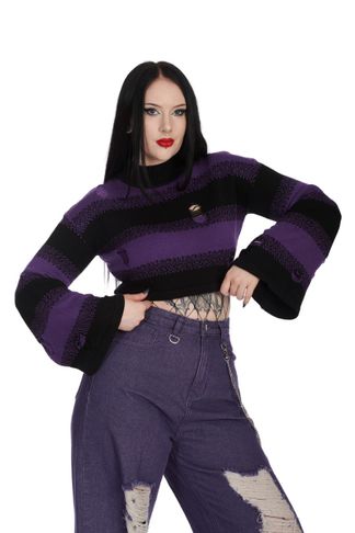 Candyfloss jumper purple/black Banned