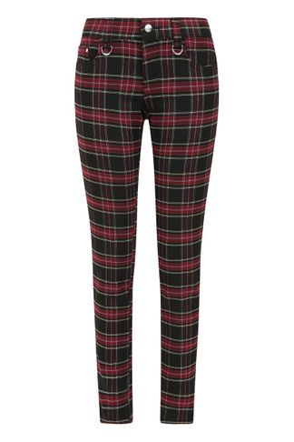 Burgundy tartan forever yours broek