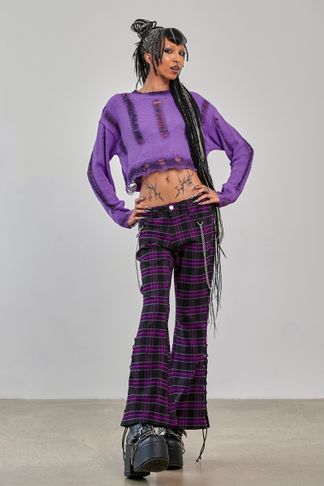 Banned Purple torn apart jumper/trui