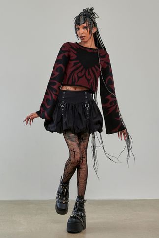 Toxic love jumper burgundy/zwart