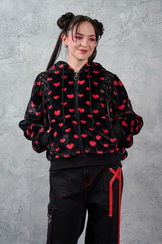 Black/Red Meowgical Girl Hoodie