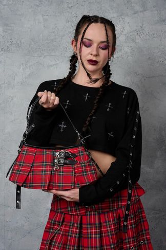 Banned Red Anarchy Kilt Bag