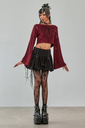 Black juniper mini rok