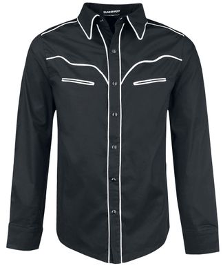 Western shirt Zwart Longsleeve