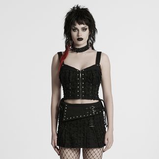 Punkrave WT-987DQF Carved bullet denim vest