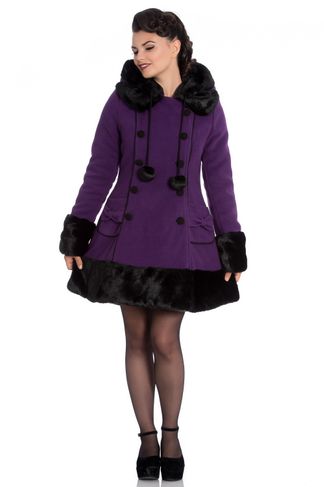 Sarah jane coat paars Hellbunny