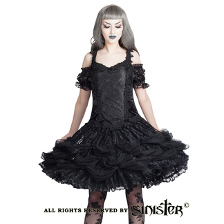 Cecile Lolita gothic mini jurk zwart sinister