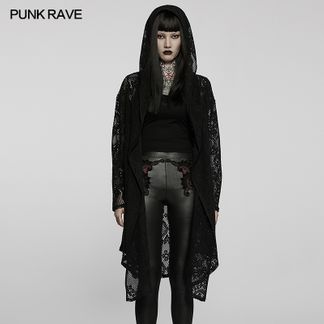Punkrave Crochet gothic cardigan vest
