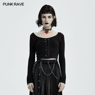 Crop top red stitch
