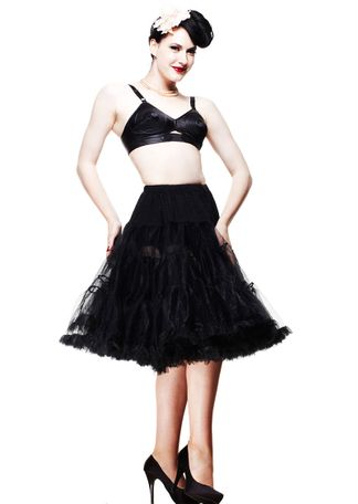 Long Petticoat - Black - Hellbunny