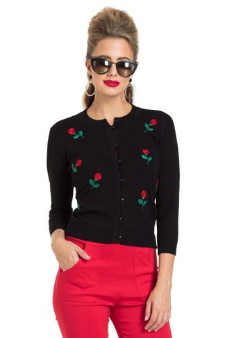 Rose Applique Cardigan
