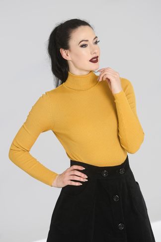 Spiros top 70's retro mustard