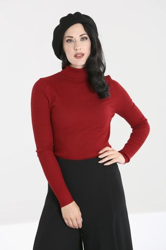 Spiros top 70's retro Burgundy