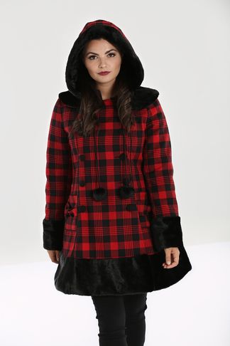 Katie coat (red tartan)