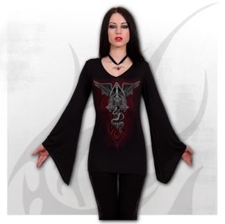 The Dead V-neck goth sleeve top