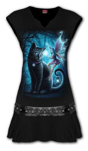 Cat & fairy Studwaist mini jurkje