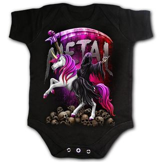 Metallicorn Baby romper zwart