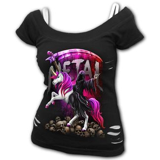 Metallicorn 2 in 1 White ripped top blk