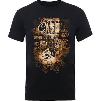 Johnny Cash Guitar songs (titles) T-shirt