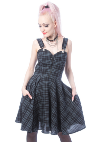 Zosia dress Grey-check Heartless
