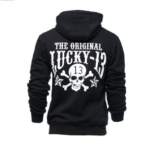 Lucky13 Skull logo the original Zip hood