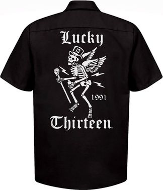 Lucky13 Winged skully Worker shirt (blk)