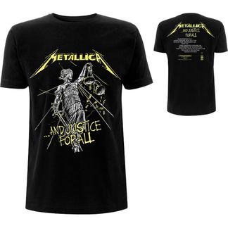 Metallica and justice for all (tracks) backprint T-shirt
