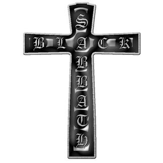 Black sabbath cross pin