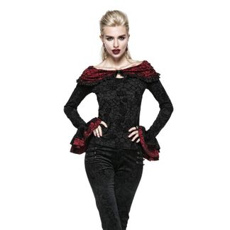 Carmen top zwart/rood