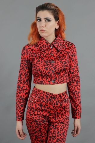 Red Leopard Print Jacket