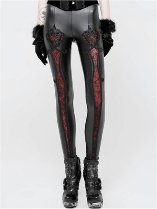 Red Soiree Goth legging (red)