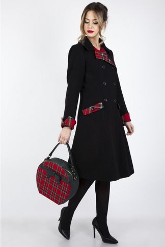 Vanessa Contrast Tartan Coat