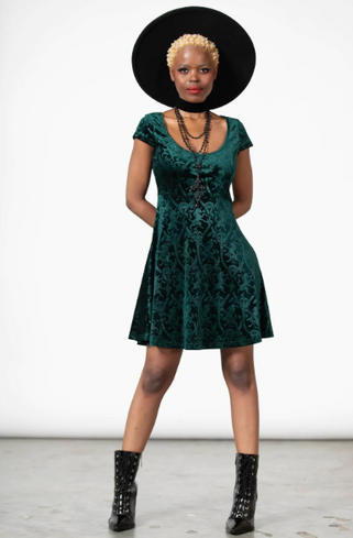 Killstar Devilry skaterdress (emerald)