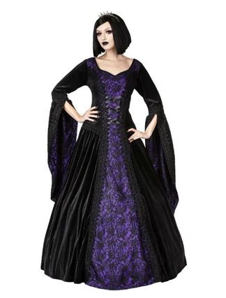 Sinister 1224 Autumn victorian longdress black/purple