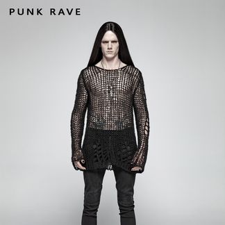 Punkrave black ruin men top