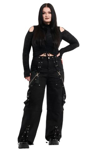 Black mesh broek