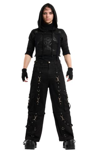 Black buckle broek