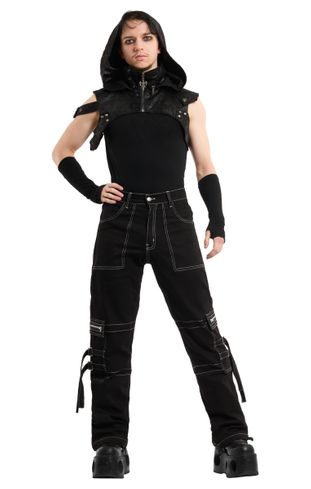 Black denim broek