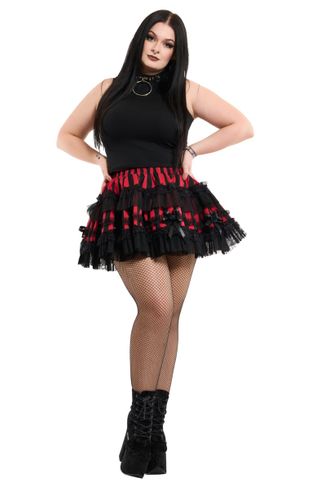 Lolita skirt red/black stripe